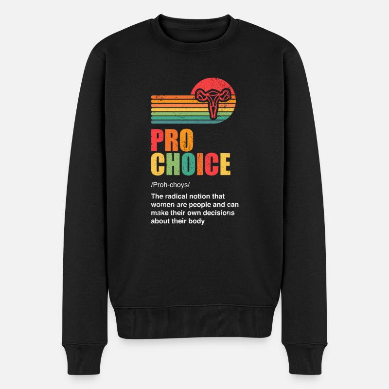 Pro Choice Definition - Männer Premium Bio Pullover - Schwarz