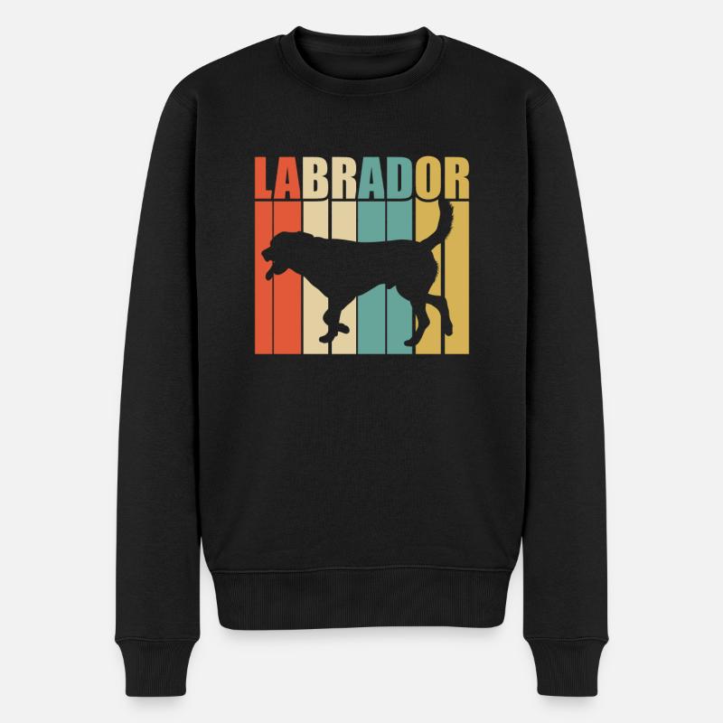 Labrador rétro - Pull Premium bio Homme - noir