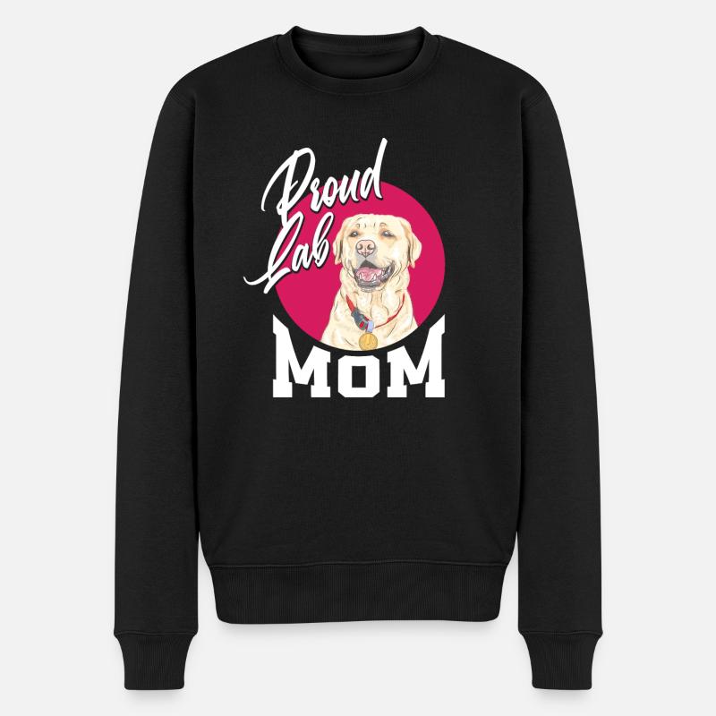 Stolze Labrador Mama - Männer Premium Bio Pullover - Schwarz