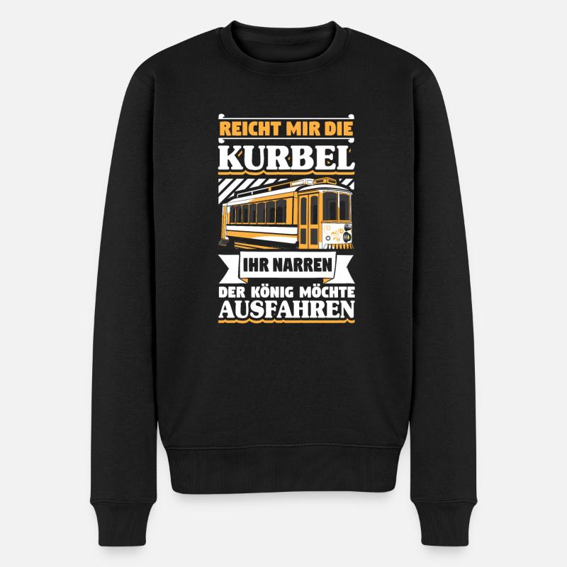 Straßenbahn Straßenbahnfahrer Tram Zug - Männer Premium Bio Pullover - Schwarz
