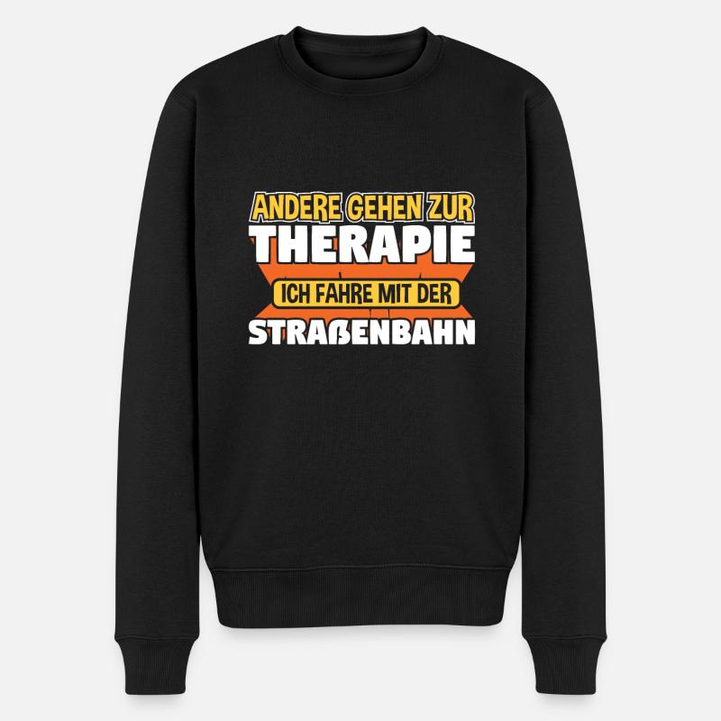 Straßenbahn Straßenbahnfahrer S-Bahn - Männer Premium Bio Pullover - Schwarz