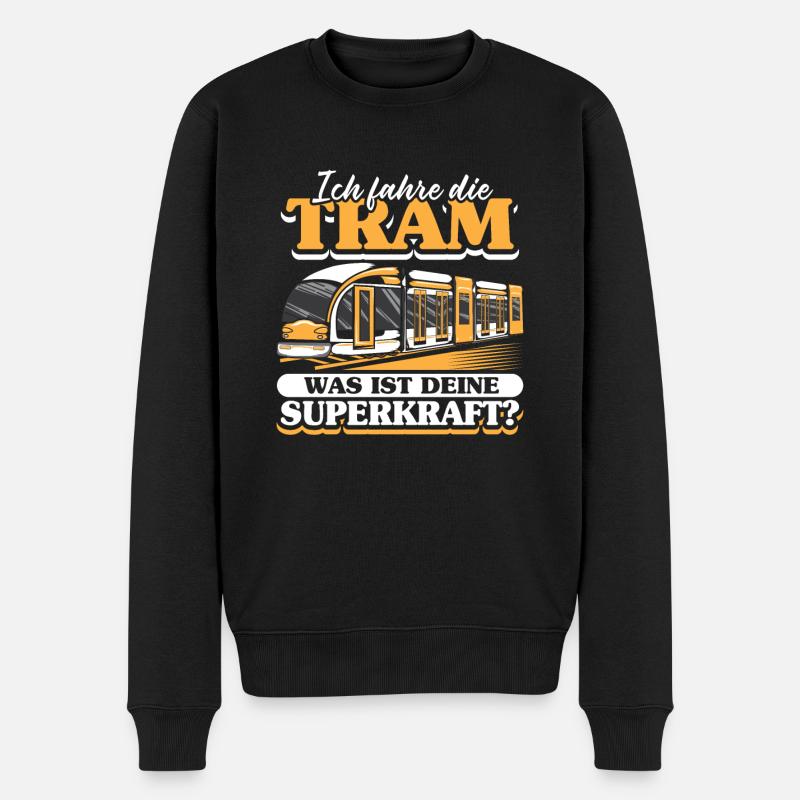 Straßenbahn Straßenbahnfahrer S-Bahn - Männer Premium Bio Pullover - Schwarz