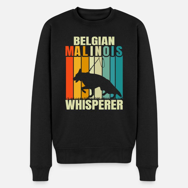 Belgischer Malinois Flüsterer Schäferhund - Männer Premium Bio Pullover - Schwarz