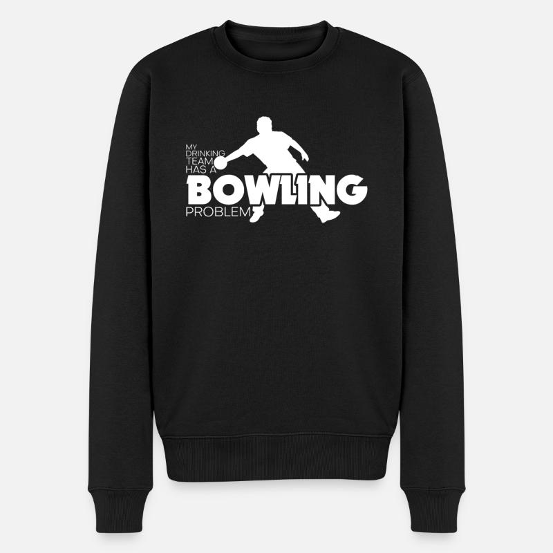 Bowling-Problem - Männer Premium Bio Pullover - Schwarz