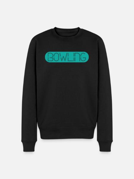 Klassisches Bowling - Männer Premium Bio Pullover - Schwarz