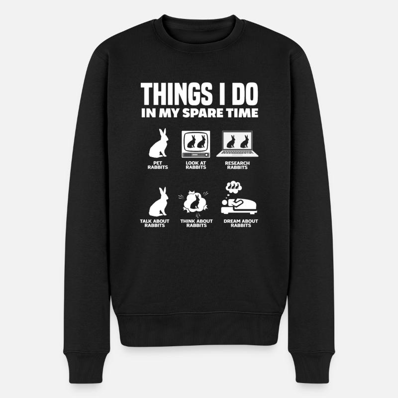 Hase Kaninchen Haustier Hasen Mama Geschenk - Männer Premium Bio Pullover - Schwarz