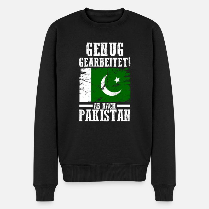 Urlaub Pakistaner Pakistan - Männer Premium Bio Pullover - Schwarz