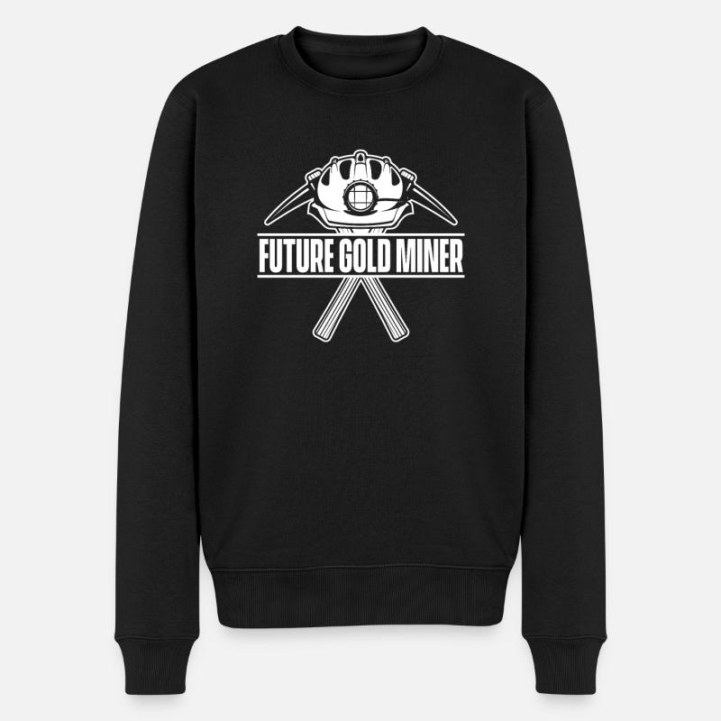 Goldbergbau Goldmine - Männer Premium Bio Pullover - Schwarz