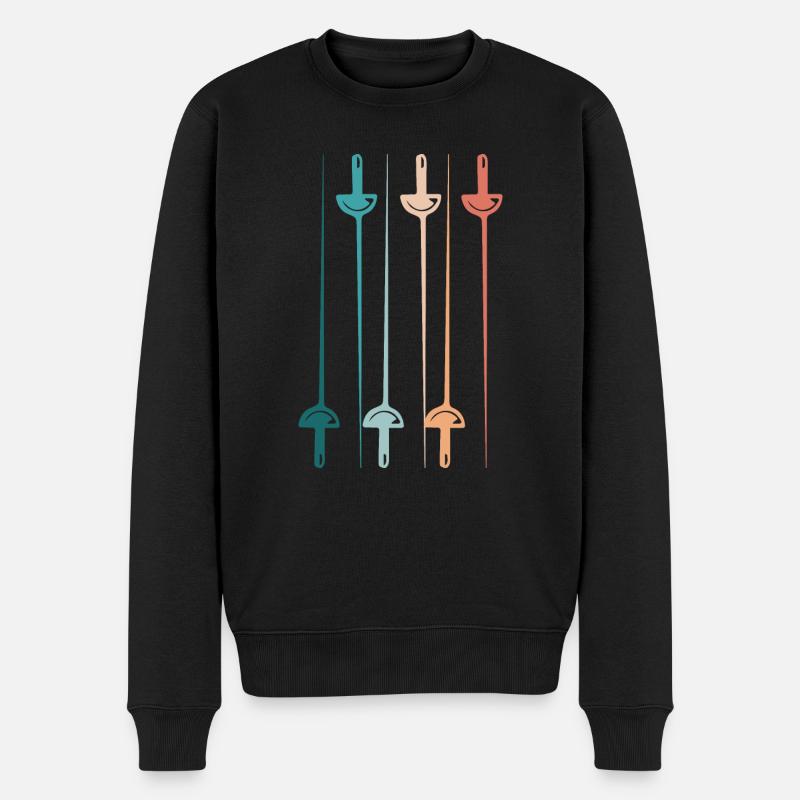 Klassische Schwerter - Männer Premium Bio Pullover - Schwarz