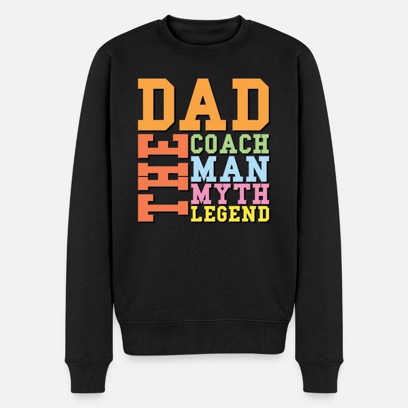 Soccer Daddy - Männer Premium Bio Pullover - Schwarz