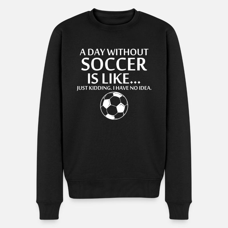 Fußball Idee - Männer Premium Bio Pullover - Schwarz