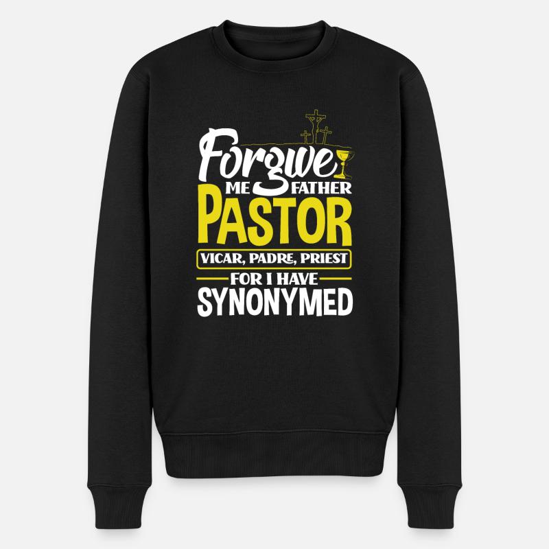 Pasteur Appréciation Clergé Prédicateur J’ai - Pull Premium bio Homme - noir