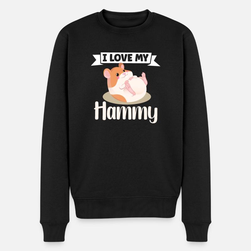 Hamster Fan Hamster Lover Hamsters - Männer Premium Bio Pullover - Schwarz