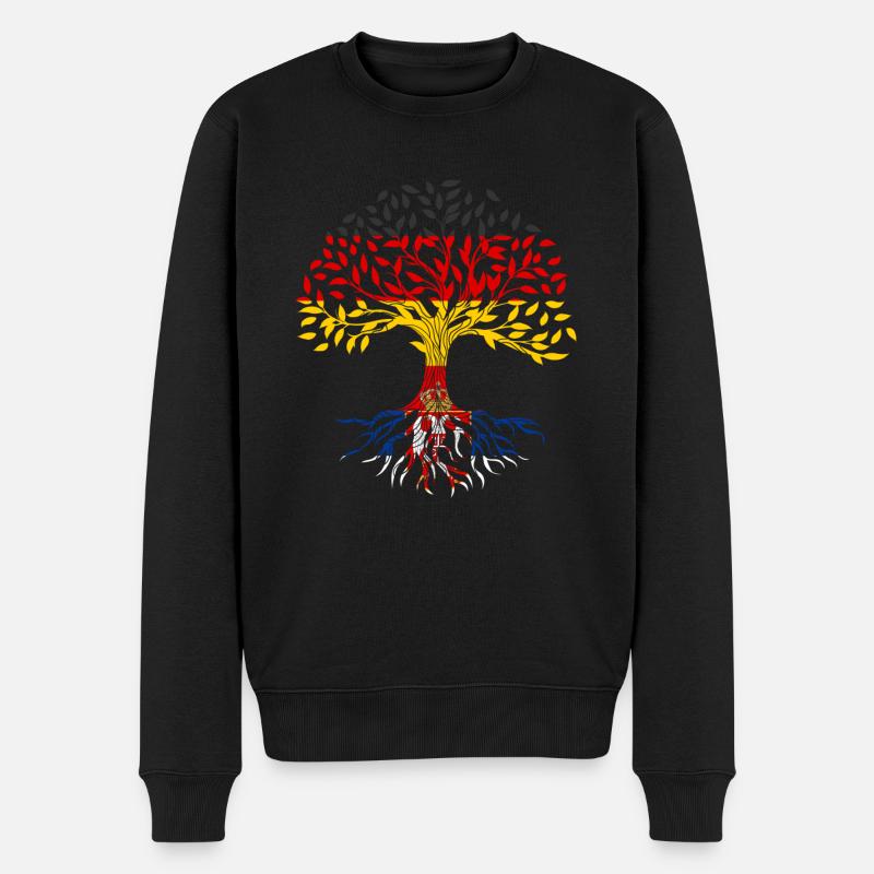 Racines Arbre Allemagne Serbie - Pull Premium bio Homme - noir