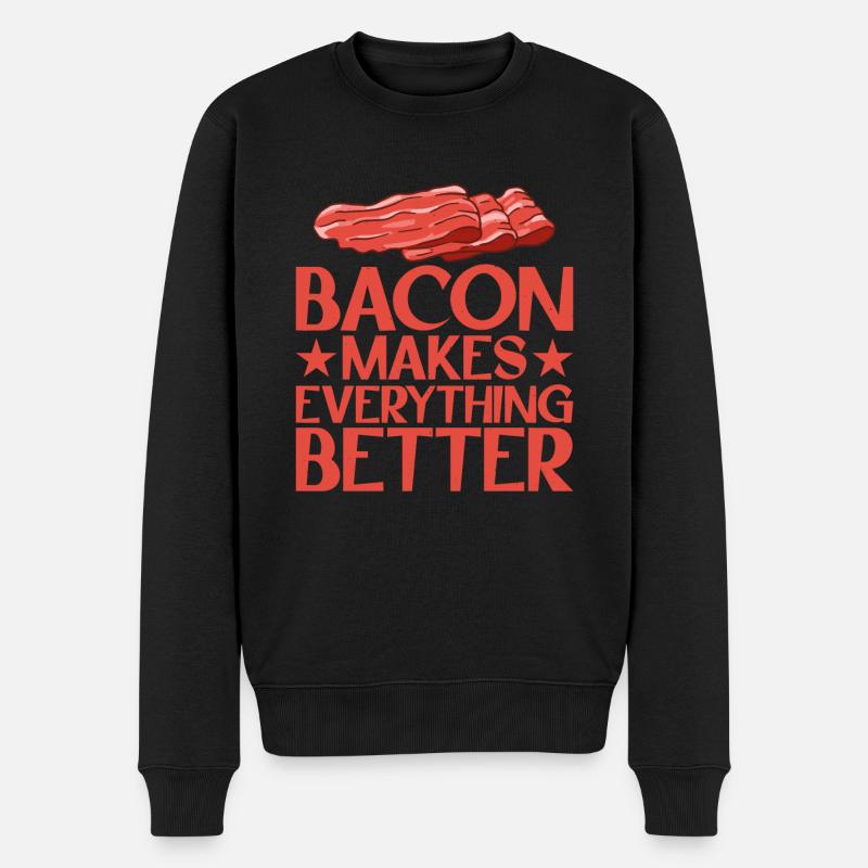 Bacon Makes Everything Better 13 - Men's Premium Organic Jumper - black