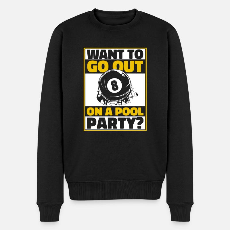 Billard 8-Ball - Männer Premium Bio Pullover - Schwarz