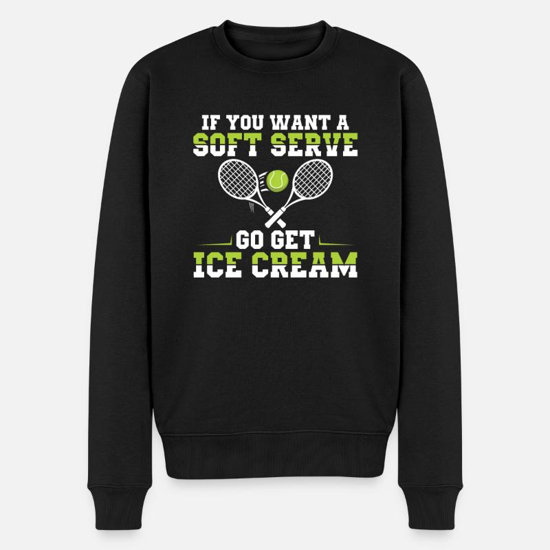 Lustig, wenn Sie einen Soft-Serve wollen, holen - Männer Premium Bio Pullover - Schwarz