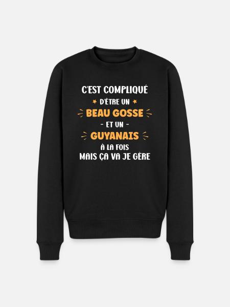 Compliqué beau gosse et guyanais - Pull Premium bio Homme - noir