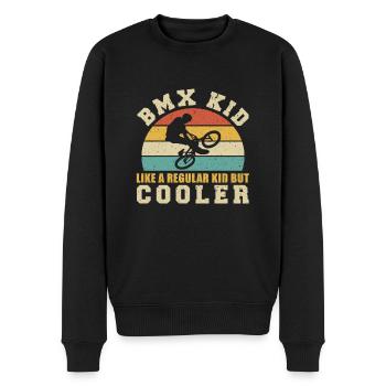 BMX Kid Like Regular But Cooler - Männer Premium Bio Pullover - Schwarz - Vorne - Nico (187cm)