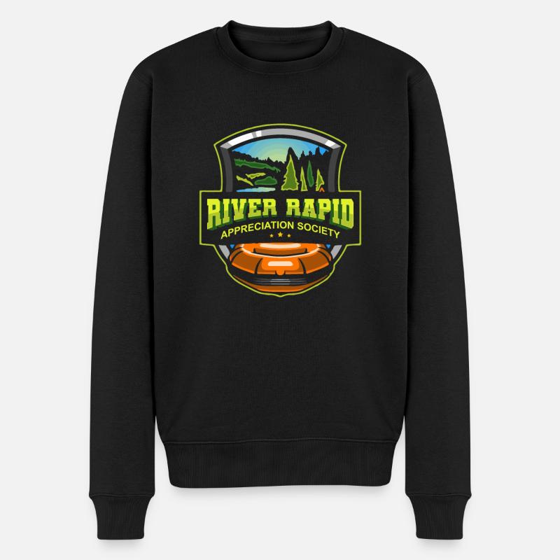 Rafting Canoë Kayak d’eau vive - Pull Premium bio Homme - noir