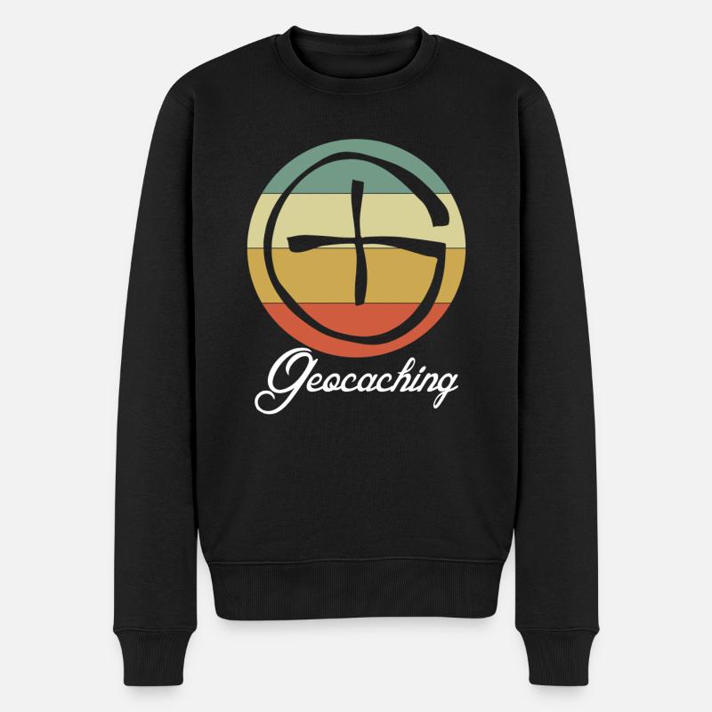 Géocacher rétro Geocache - Pull Premium bio Homme - noir