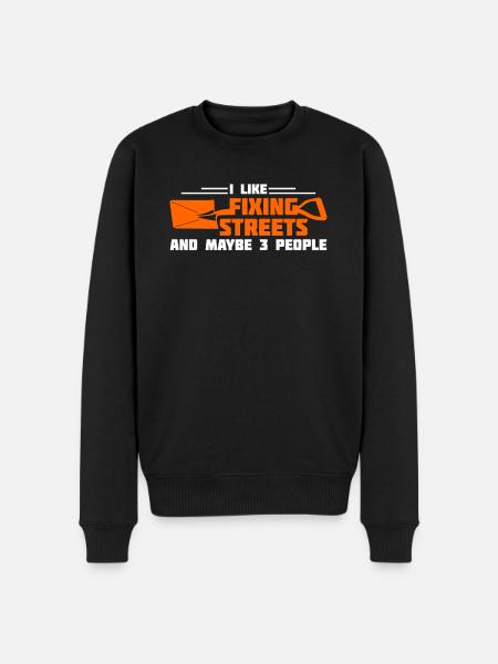 Straßenwärter Straßenbauer Straßenbau - Männer Premium Bio Pullover - Schwarz