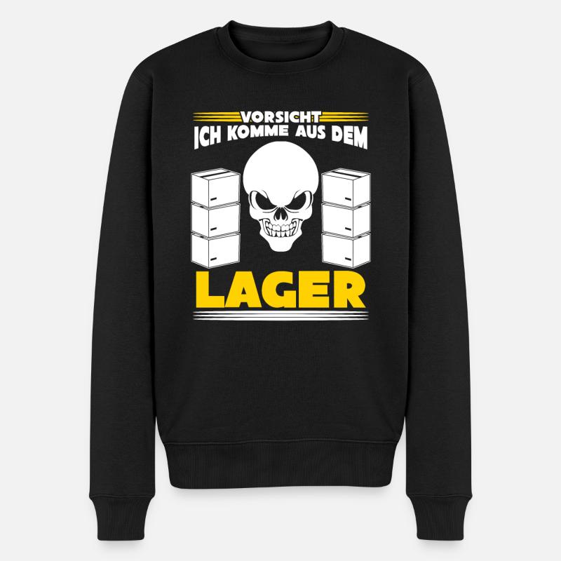 Lagerist Lager Logistiker Lagerarbeiter - Männer Premium Bio Pullover - Schwarz