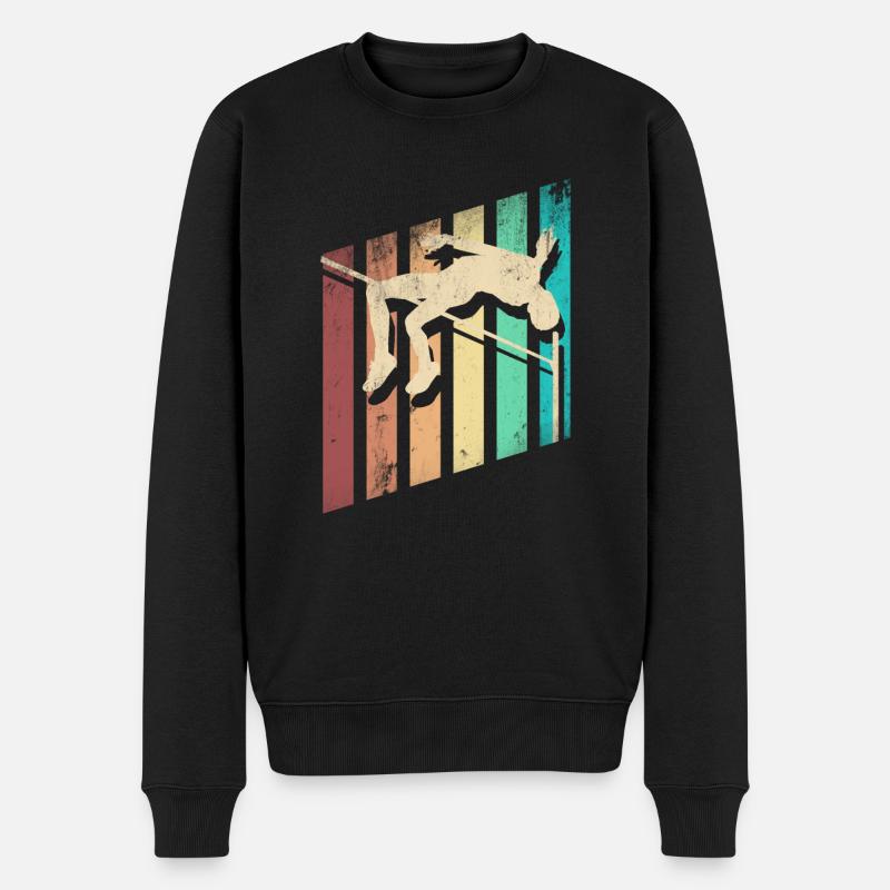 Saut en hauteur Sauteur Athlétisme - Pull Premium bio Homme - noir