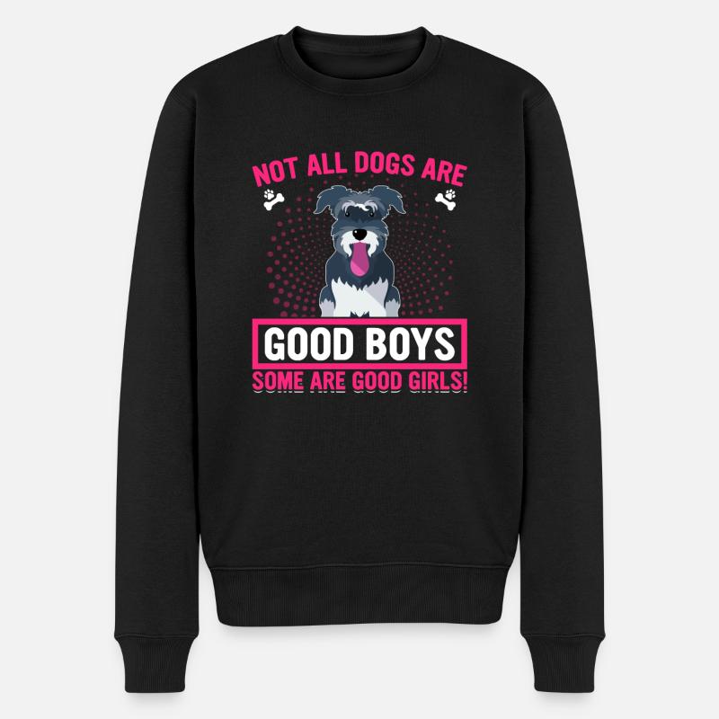 Schnauzers miniatures Certains sont de bonnes filles drôles - Pull Premium bio Homme - noir