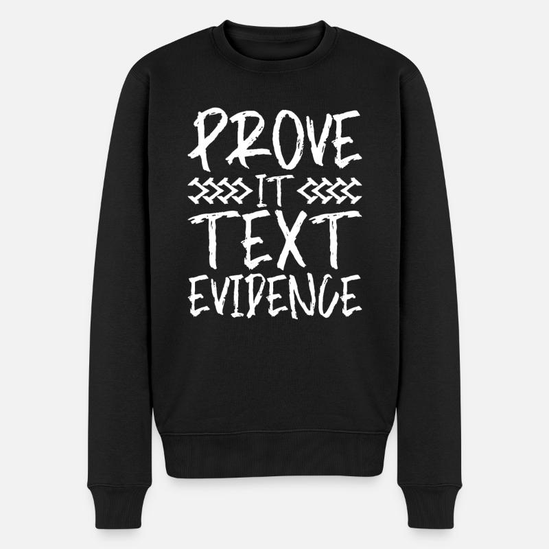 Prove It, Text Evidence 24 - Männer Premium Bio Pullover - Schwarz