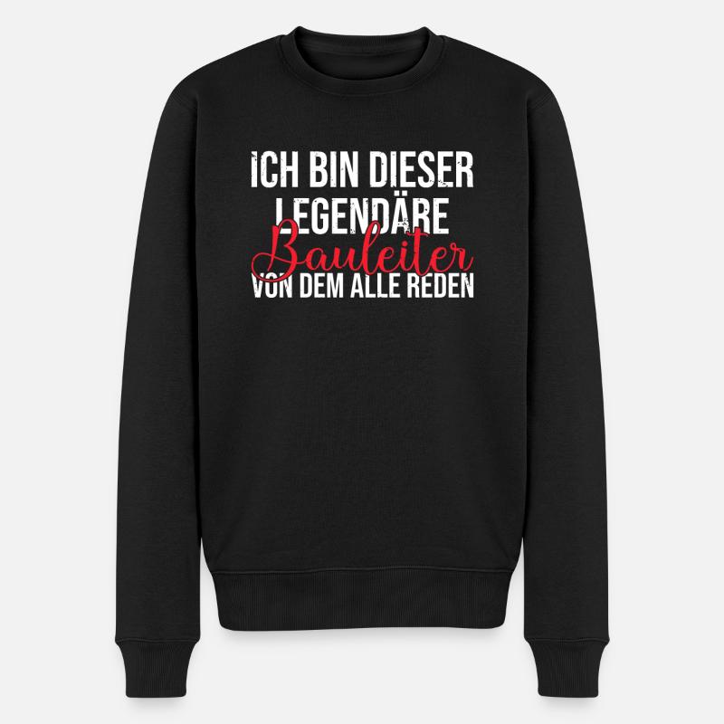 Ich bin dieser legendäre von dem alle reden - Männer Premium Bio Pullover - Schwarz