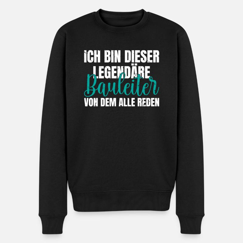 Ich bin dieser legendäre von dem alle reden - Männer Premium Bio Pullover - Schwarz