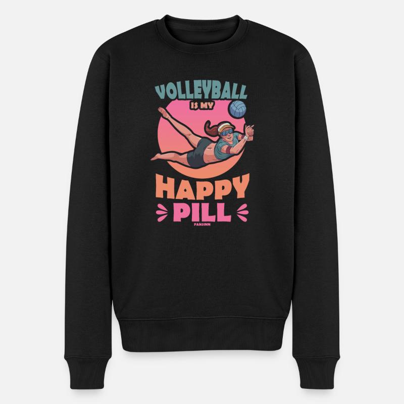 Volley-ball - Pull Premium bio Homme - noir