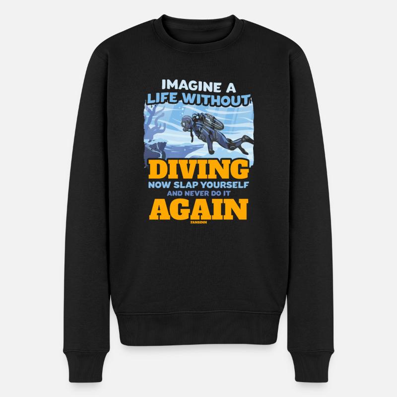 Imaginez une vie sans plongée - Pull Premium bio Homme - noir