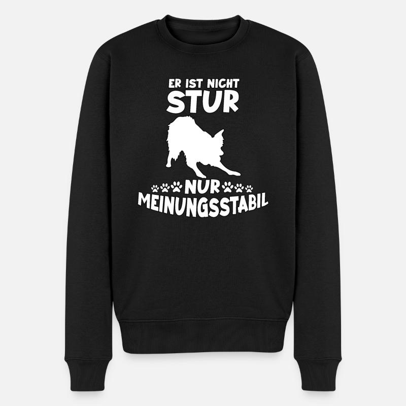 Border Collie Hunde Fan Motiv Lustiges Collie - Männer Premium Bio Pullover - Schwarz