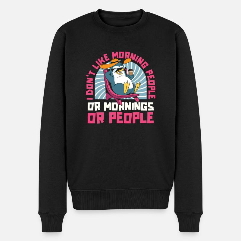 Pinguin - Männer Premium Bio Pullover - Schwarz