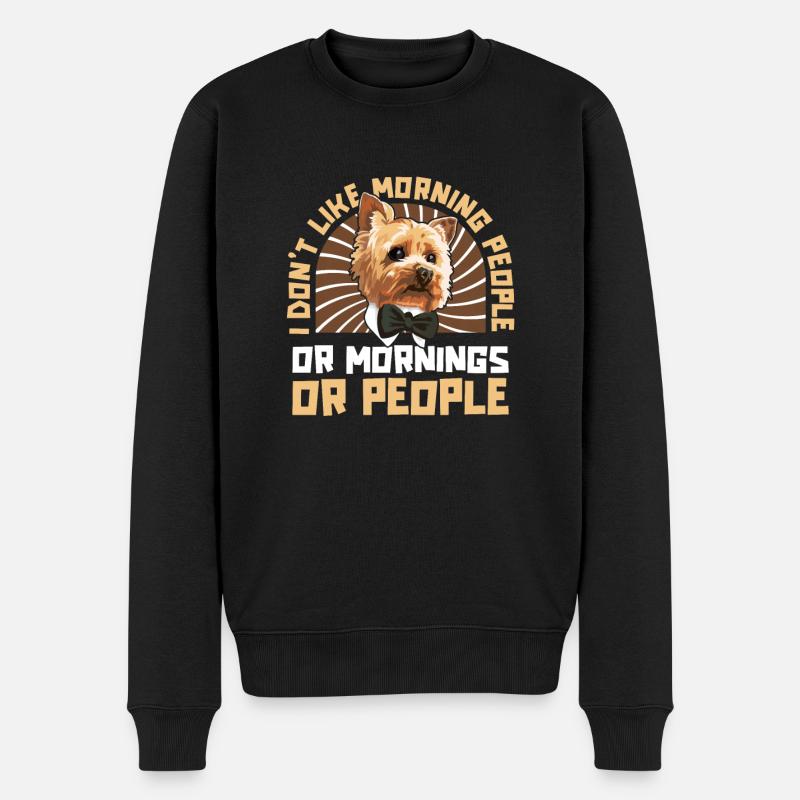 Yorkshire Terrier Hund - Männer Premium Bio Pullover - Schwarz