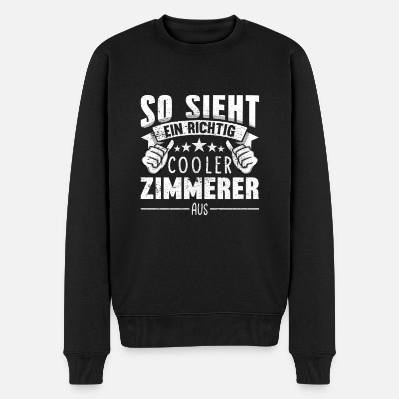 Zimmerer - Männer Premium Bio Pullover - Schwarz