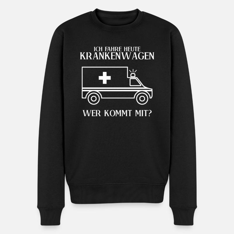 Notfallsanitäter Krankenwagen Sanitäter - Männer Premium Bio Pullover - Schwarz