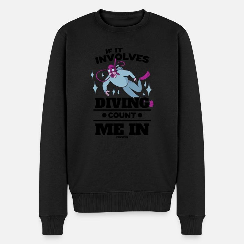 Plonger - Pull Premium bio Homme - noir