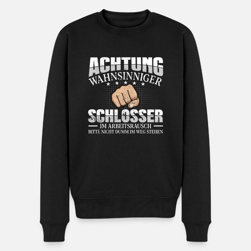 Schlosser - Männer Premium Bio Pullover - Schwarz