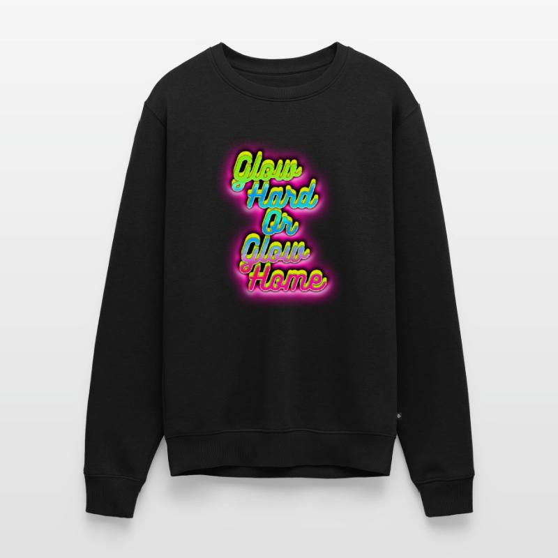Glow Hard oder Glow Home Männer Premium Bio Pullover