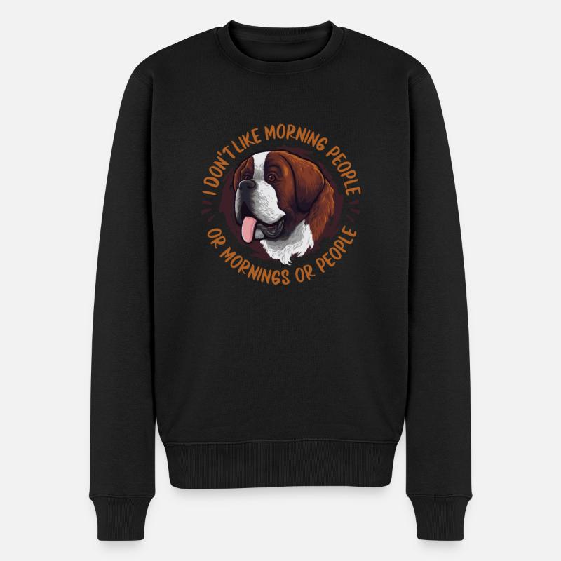 Chien Bernhadiner - Pull Premium bio Homme - noir