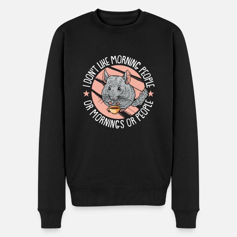 Chinchilla - Männer Premium Bio Pullover - Schwarz