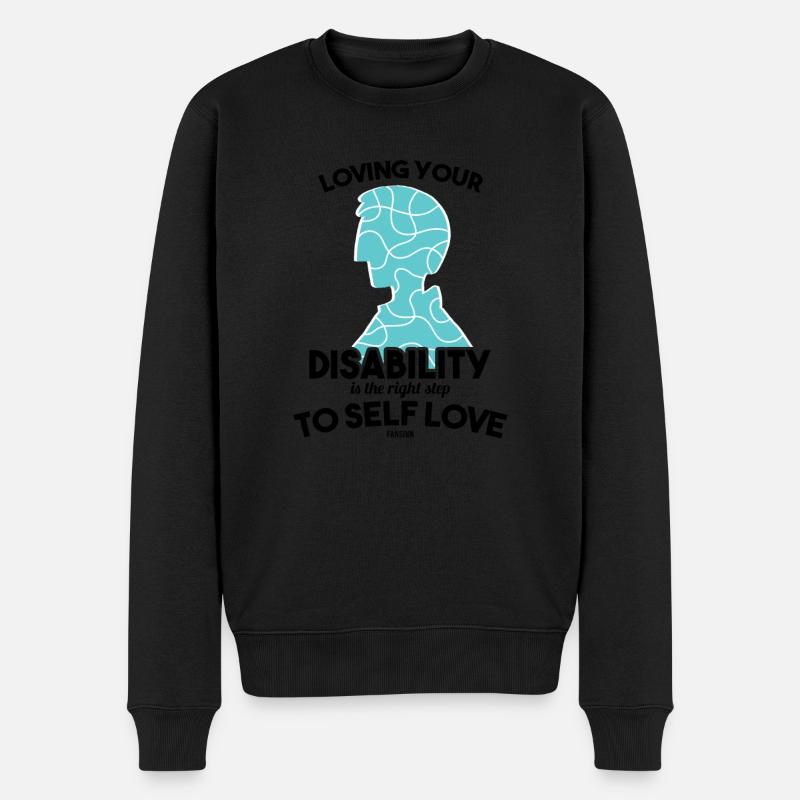 Autismus Puzzle Asperger Syndrom - Männer Premium Bio Pullover - Schwarz