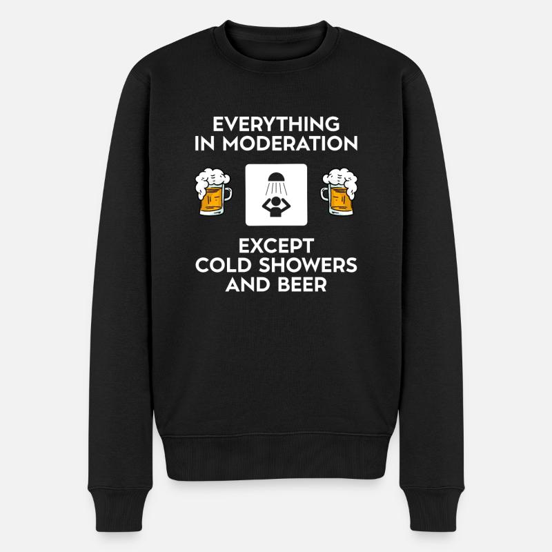 Ice bath - Männer Premium Bio Pullover - Schwarz
