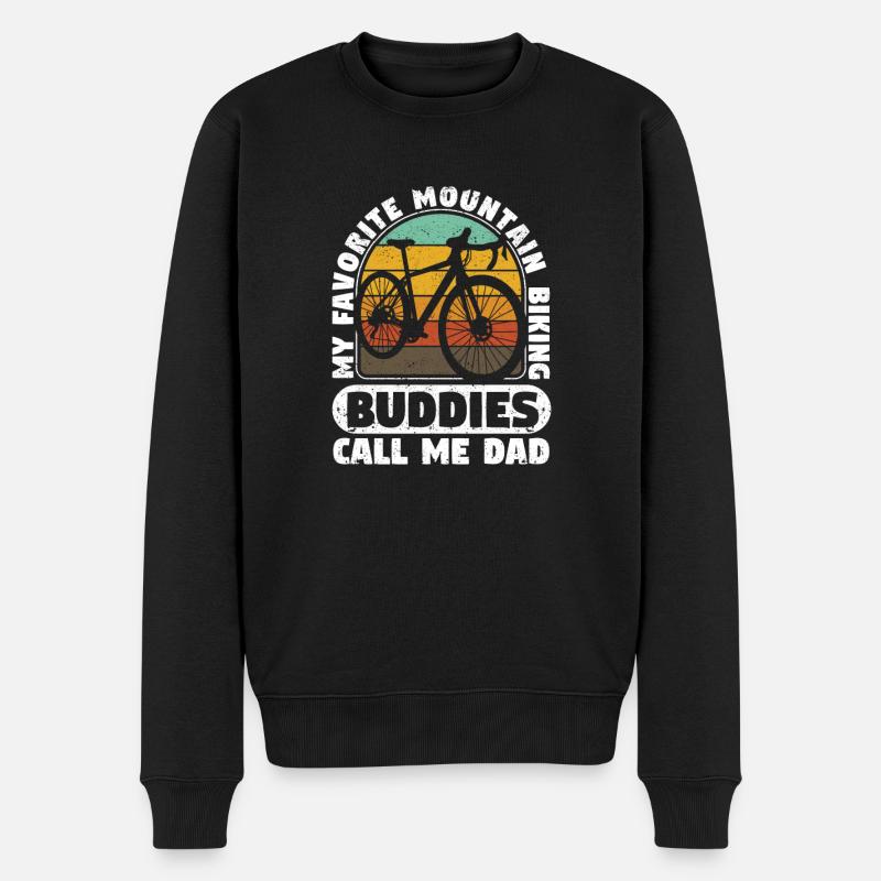 Mes copains VTT préférés m’appellent - Pull Premium bio Homme - noir