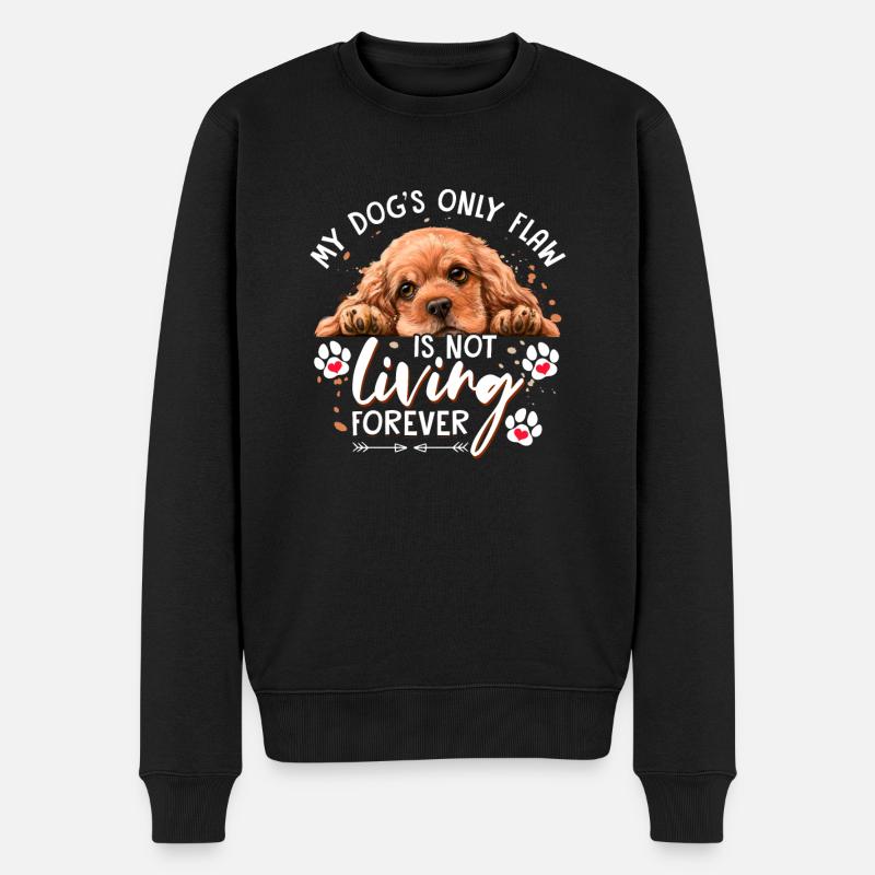 Cocker Spaniel Einziger Makel Des Hundes Lustige - Männer Premium Bio Pullover - Schwarz