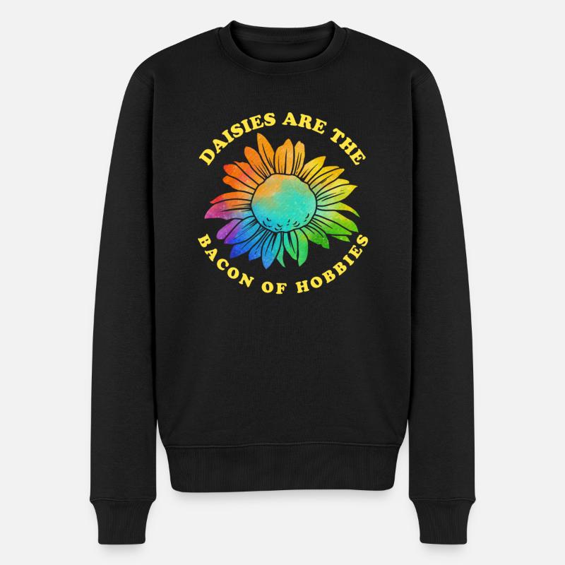 Hobbygärtner Garten Gärtner Gänseblume - Männer Premium Bio Pullover - Schwarz