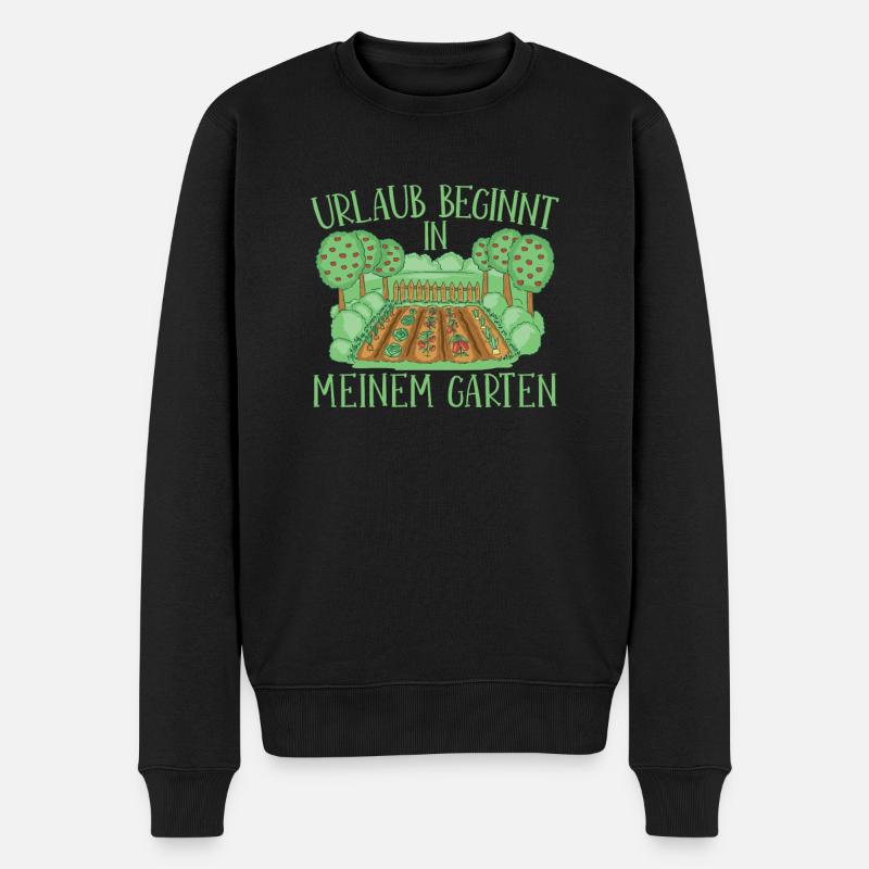 Garten Hobbygärtner Pflanzen Blumen Gärtner - Männer Premium Bio Pullover - Schwarz